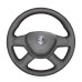 111Loncky Auto Custom Fit OEM Black Genuine Leather Car Steering Wheel Cover for Skoda Octavia 2014 Fabia 2013 Accessories