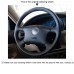 111Loncky Auto Custom Fit OEM Black Genuine Leather Car Steering Wheel Cover for Skoda Octavia 1999 2000 2001 2002 2003 2004 2005 Accessories