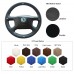 111Loncky Auto Custom Fit OEM Black Genuine Leather Car Steering Wheel Cover for Skoda Octavia 1999 2000 2001 2002 2003 2004 2005 Accessories