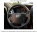 111Loncky Auto Custom Fit OEM Black Genuine Leather Car Steering Wheel Cover for Ssangyong Actyon Kyron Accessories