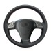 111Loncky Auto Custom Fit OEM Black Genuine Leather Steering Wheel Cover for Subaru B9 Tribeca 2006-2007 Tribeca 2007 2008 2009 2010 2011 2012 2013 2014 Accessories