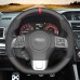 111Loncky Auto Leather Custom Steering Wheel Cover for Subaru WRX 2015 2016 2017 2018 2019 Levorg 2015-2019 Interior Accessories