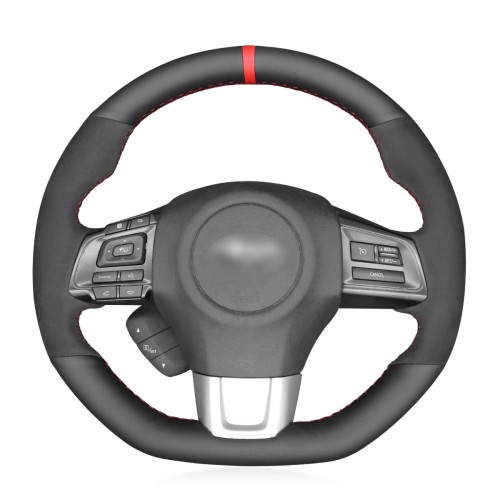 Loncky Auto Leather Custom Steering Wheel Cover for Subaru WRX 2015 2016 2017 2018 2019 Levorg 2015-2019 Interior Accessories