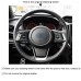 111Loncky Auto Custom Fit OEM Black Genuine Leather Black Suede Steering Wheel Cover for Subaru Forester 2019-2023 Ascent 2019-2023  Crosstrek 2018 2019 2020 2021 2022 2023 2024 Legacy 2018-2024 Outback 2018 2019 2020-2024 Impreza 2017-2024 Accessories