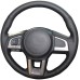 111Loncky Custom Fit Car Black Genuine Leather Steering Wheel Cover for Subaru Legacy 2015 2016 2017 / Outback 2015 2016 2017 / Forester 2017 2018 / Crosstrek 2016 2017 Accessories