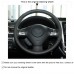 111Loncky Auto Custom Fit OEM Black Genuine Leather Steering Wheel Cover for Subaru Forester 2009 2010 2011 2012 2013 / Subaru Impreza 2008 2009 2010 2011 / Subaru Impreza WRX 2008-2014 / Subaru Legacy 2008 2009 Accessories