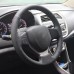Loncky Auto Custom Fit OEM Black Genuine Leather Steering Wheel Covers for Suzuki Swift 2011-2017 Vitara 2015-2019 Celerio 2015-2019 SX4 Accessories