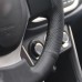 Loncky Auto Custom Fit OEM Black Genuine Leather Steering Wheel Covers for Suzuki Swift 2011-2017 Vitara 2015-2019 Celerio 2015-2019 SX4 Accessories