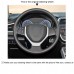 111Loncky Auto Custom Fit OEM Black Genuine Leather Steering Wheel Covers for Suzuki Swift 2011-2017 Vitara 2015-2019 Celerio 2015-2019 SX4 Accessories