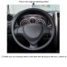 111Loncky Auto Custom Fit OEM Black Genuine Leather Steering Wheel Covers for Suzuki Jimny 2015 2016 2017 2018 Accessories