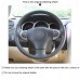 111Loncky Auto Custom Fit OEM Black Genuine Leather Steering Wheel Covers for Suzuki Grand Vitara 2006 2007 2008 2009 2010 2011 2012 2013 2014 Accessories