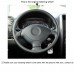 111Loncky Auto Custom Fit OEM Black Genuine Leather Steering Wheel Covers for Suzuki Jimny 2005 2006 2007 2008 2009 2010 2011 2012 2013 2014 Accessories