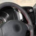 Loncky Auto Custom Fit OEM Black Genuine Leather Steering Wheel Covers for Suzuki Jimny 2005 2006 2007 2008 2009 2010 2011 2012 2013 2014 Accessories