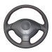 111Loncky Auto Custom Fit OEM Black Genuine Leather Steering Wheel Covers for Suzuki Jimny 2005 2006 2007 2008 2009 2010 2011 2012 2013 2014 Accessories