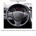 111Loncky Auto Custom Fit OEM Black Genuine Leather Steering Wheel Covers for Suzuki Kizashi 2010 2011 2012 2013 2014 2015 Accessories