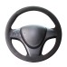 111Loncky Auto Custom Fit OEM Black Genuine Leather Steering Wheel Covers for Suzuki Kizashi 2010 2011 2012 2013 2014 2015 Accessories