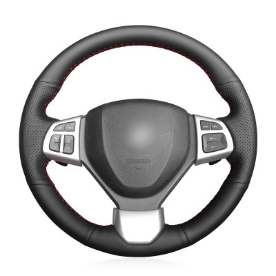 Loncky Auto Custom Fit OEM Black Suede Steering Wheel Covers for Suzuki Swift Sport 2012 2013 2014 2015 2016 2017 Vitara S 2016 2017 2018 2019 Accessories