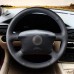 111Loncky Auto Custom Fit OEM Black Genuine Leather Suede Steering Wheel Covers for 2000 2001 2002 2003 Volkswagen VW Eurovan / 1999-2005 VW Jetta GLS/GL / 1998-2005 VW Passat / 1999-2006 VW Golf GLS / 1999-2006 VW Golf GL  Accessories