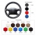 111Loncky Auto Custom Fit OEM Black Genuine Leather Suede Steering Wheel Covers for 2000 2001 2002 2003 Volkswagen VW Eurovan / 1999-2005 VW Jetta GLS/GL / 1998-2005 VW Passat / 1999-2006 VW Golf GLS / 1999-2006 VW Golf GL  Accessories