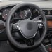 111Loncky Auto Custom Fit OEM Black Genuine Leather Car Steering Wheel Cover for Volkswagen Atlas 2018 2019 2020 Accessories