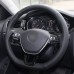 111Loncky Auto Custom Fit OEM Black Genuine Leather Car Steering Wheel Cover for Volkswagen Atlas 2018 2019 2020 Accessories
