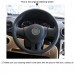 111Loncky Auto Custom Fit OEM Black Genuine Leather Car Steering Wheel Cover for Volkswagen VW Tiguan Jetta Mk6 Lavida Passat B7 Accessories