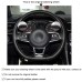 111Loncky Auto Custom Fit OEM Black Genuine Leather Car Steering Wheel Cover for Volkswagen VW Jetta GLI 2015-2020 / VW Golf R 2015-2019 / VW Golf 7 MK7 Golf GTI 2015 2016 2017 2018 2019 2020 Accessories