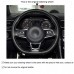 111Loncky Auto Custom Fit OEM Black Genuine Leather Car Steering Wheel Cover for Volkswagen VW Jetta GLI 2015-2020 / VW Golf R 2015-2019 / VW Golf 7 MK7 Golf GTI 2015 2016 2017 2018 2019 2020 Accessories