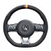 111Loncky Auto Custom Fit OEM Black Suede Leather Car Steering Wheel Cover for Volkswagen VW Jetta GLI 2015-2020 / VW Golf R 2015-2019 / VW Golf 7 MK7 Golf GTI 2015 2016 2017 2018 2019 2020 Accessories