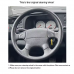 111Loncky Black Genuine Leather Carbon Fiber Steering Wheel Cover for Volkswagen VW Jetta MK3 Golf Polo GTI Passat B4 1991-1998 Car Interior Accessories