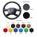 111Loncky Auto Custom Fit OEM Black Genuine Leather Steering Wheel Cover for Volkswagen VW Polo 2003 2004 2005 2006 Accessories 
