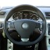 111Loncky Auto Custom Fit OEM Black Genuine Leather Steering Wheel Cover for Volkswagen VW Passat R36 Accessories 