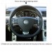 111Loncky Auto Custom Fit OEM Black Genuine Leather Steering Wheel Cover for Volkswagen VW Passat R36 Accessories 