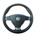 111Loncky Auto Custom Fit OEM Black Genuine Leather Steering Wheel Cover for Volkswagen VW Passat R36 Accessories 