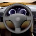 111Loncky Auto Custom Fit OEM Black Genuine Black Leather Steering Wheel Cover for Volkswagen VW Bora 2001 2002 2003 2004 2005 Interior Accessories