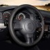 111Loncky Auto Custom Fit OEM Black Genuine Leather Steering Wheel Cover for Volkswagen VW Golf 6 Mk6 VW Polo MK5 2010 2011 2012 2013 Accessories