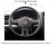 111Loncky Auto Custom Fit OEM Black Genuine Leather Steering Wheel Cover for Volkswagen VW Golf 6 Mk6 VW Polo MK5 2010 2011 2012 2013 Accessories