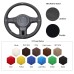 111Loncky Auto Custom Fit OEM Black Genuine Leather Steering Wheel Cover for Volkswagen Golf 6 Mk6 VW Polo MK5 2010-2013 Accessories