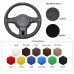 111Loncky Auto Custom Fit OEM Black Genuine Leather Steering Wheel Cover for Volkswagen VW Golf 6 Mk6 VW Polo MK5 2010 2011 2012 2013 Accessories