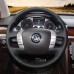 111Loncky Auto Custom Fit OEM Black Genuine Leather Car Steering Wheel Cover for Volkswagen VW Phaeton 2011 2012 2013 2014 2015 Accessories