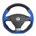 111Loncky Auto Custom Fit OEM Black Blue Suede Leather Car Steering Wheel Cover for Volkswagen VW R32 2008 / Volkswagen VW GTI 2006 2007 2008 2009 / Volkswagen VW Jetta GLI 2006 2007 2008 2009 Accessories 