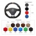 111Loncky Auto Custom Fit OEM Black Suede Steering Wheel Cover for Volkswagen Golf 5 Mk5 GTI VW Golf 5 R32 Passat R GT 2005 Accessories