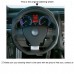 111Loncky Auto Custom Fit OEM Black Suede Steering Wheel Cover for Volkswagen Golf 5 Mk5 GTI VW Golf 5 R32 Passat R GT 2005 Accessories