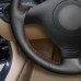 111Loncky Auto Custom Fit OEM Black Genuine Leather Steering Wheel Cover for Volkswagen VW Golf 4 1998-2004 Passat B5 1996-2005 Polo 1999-2002 Seat Leon 1999-2004 Skoda Fabia RS 2003 Accessories 