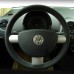 111Loncky Auto Custom Fit OEM Black Genuine Leather Car Steering Wheel Cover for Volkswagen VW Beetle 2003 2004 2005 2006 2007 2008 2009 2010 Accessories