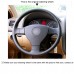 111Loncky Auto Custom Fit OEM Black Red Yellow Genuine Leather Suede Car Steering Wheel Cover for 2008 2009 Volkswagen VW Jetta S / 2005 2006 Volkswagen VW Jetta TDI / 2005-2007 Volkswagen VW Jetta 2.5 / 2006-2009 Volkswagen VW Rabbit