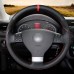 111Loncky Auto Custom Fit OEM Black Genuine Leather Black Suede Steering Wheel Cover for Volkswagen Golf 5 Mk5 VW Passat B6 Jetta 5 Mk5 Tiguan 2007-2011 Accessories