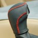 111Loncky Black Genuine Leather Custom Car Gear Shift Knob Cover for Volkswagen VW Atlas Automatic