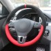 111Loncky Auto Custom Fit OEM Black Red Suede Leather Car Steering Wheel Cover for Volkswagen VW GOL Tiguan Passat B7 Passat CC Touran Jetta Mk6 Accessories