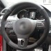 111Loncky Auto Custom Fit OEM Black Genuine Leather Suede Car Steering Wheel Cover for Volkswagen VW GOL Tiguan Passat B7 Passat CC Touran Jetta Mk6 Accessories